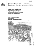 Cover page: Impact of the Temperature Dependency of Fiberglass Insulation R-Value of Cooling Energy Use in Building