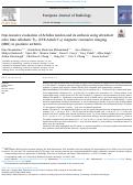 Cover page: Non-invasive evaluation of Achilles tendon and its enthesis using ultrashort echo time adiabatic T1ρ (UTE-Adiab-T1ρ) magnetic resonance imaging (MRI) in psoriatic arthritis