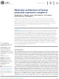 Cover page: Molecular architecture of human polycomb repressive complex 2
