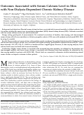 Cover page: Outcomes Associated with Serum Calcium Level in Men with Non-Dialysis-Dependent Chronic Kidney Disease