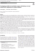 Cover page: Overlapping worlds of art and plastic surgery: developing a concept model and its implications in surgical education.