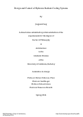 Cover page: Design and Control of Hydronic Radiant Cooling Systems