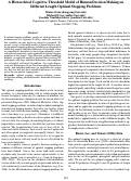 Cover page: A Hierarchical Cognitive Threshold Model of Human Decision Making on
Different Length Optimal Stopping Problems