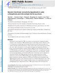 Cover page: Dynamic functional connectivity impairments in early schizophrenia and clinical high-risk for psychosis