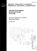 Cover page: Subsurface electromagnetic measurement through steel casing