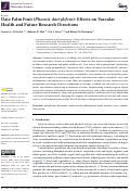 Cover page: Date Palm Fruit (Phoenix dactylifera): Effects on Vascular Health and Future Research Directions