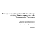 Cover page: A Successful Case Study of Small Business Energy Efficiency and Demand Response with Communicating Thermostats