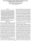 Cover page: Recovering Quantitative Models of Human Information Processing with Differentiable Architecture Search