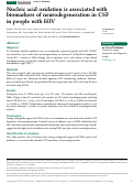 Cover page: Nucleic acid oxidation is associated with biomarkers of neurodegeneration in CSF in people with HIV