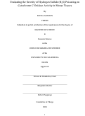 Cover page: Evaluating the Severity of Hydrogen Sulfide (H2S) Posioning on Cytochrome C Oxidase Activity in Mouse Tissues