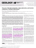 Cover page: The role of flat slab subduction, ridge subduction, and tectonic inheritance in Andean deformation