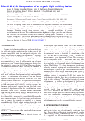 Cover page: Direct 120V, 60Hz operation of an organic light emitting device