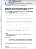 Cover page: A Data-Driven Approach to Identify the Predictors of Perceived Health Status Among Chinese and Korean Americans.