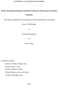 Cover page: Seismic Performance Evaluation of Reinforced Masonry Wall Systems with Frame Modeling