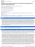 Cover page: Cultivate Primary Nasal Epithelial Cells from Children and Reprogram into Induced Pluripotent Stem Cells.