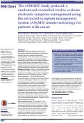 Cover page: The eSMART study protocol: a randomised controlled trial to evaluate electronic symptom management using the advanced symptom management system (ASyMS) remote technology for patients with cancer