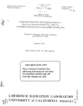 Cover page: CROSS SECTIONS FOR THE DESTRUCTION OF 1- TO 25-keV-PER-NUCLEON X1 ug+ AND c3ll HYDROGEN MOLECULES IN COLLISIONS WITH Hp GAS