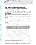 Cover page: Global metabolic profiles in a non-human primate model of maternal immune activation: implications for neurodevelopmental disorders