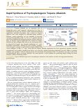 Cover page: Rapid Synthesis of Psychoplastogenic Tropane Alkaloids