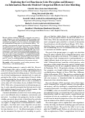 Cover page: Exploring the Cost Function in Color Perception and Memory:An Information-Theoretic Model of Categorical Effects in Color Matching