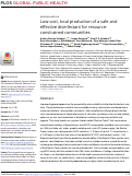 Cover page: Low-cost, local production of a safe and effective disinfectant for resource-constrained communities