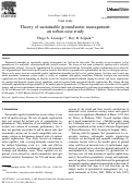 Cover page: Theory of sustainable groundwater management: an urban case study