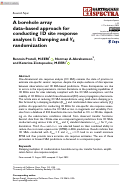 Cover page: A borehole array data–based approach for conducting 1D site response analyses I: Damping and V S randomization