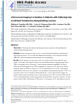 Cover page: Clinical and imaging correlation in patients with pathologically confirmed tumefactive demyelinating lesions.