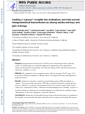 Cover page: Seeking a Sponyo: Insights Into Motivations and Risks Around Intergenerational Transactional Sex Among Adolescent Boys and Girls in Kenya.