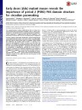 Cover page: Early doors (Edo) mutant mouse reveals the importance of period 2 (PER2) PAS domain structure for circadian pacemaking