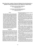 Cover page: Steps Towards the Acquisition of Expertise: Shifting the Focus from Quantitative to Qualitative Problem Prepresentations During Collaborative Problem Solving