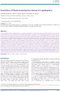 Cover page: Evolution of Phototransduction Genes in Lepidoptera