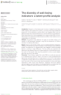 Cover page: The diversity of well-being indicators: a latent profile analysis