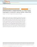 Cover page: Interferometric measurements of many-body topological invariants using mobile impurities.