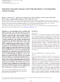 Cover page: Functional Connectivity Measures After Psilocybin Inform a Novel Hypothesis of Early Psychosis