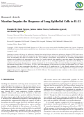 Cover page: Nicotine Impairs the Response of Lung Epithelial Cells to IL-22.