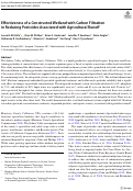 Cover page: Effectiveness of a Constructed Wetland with Carbon Filtration in Reducing Pesticides Associated with Agricultural Runoff