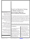 Cover page: Total Cost Electricity Pricing: A Market Solution for Increasingly Rigorous Environmental Standards