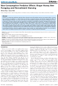 Cover page: Non-Consumptive Predator Effects Shape Honey Bee Foraging and Recruitment Dancing