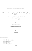 Cover page: Performance enhancement approaches for a dual energy x-ray