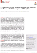 Cover page: A Camptothetin Analog, Topotecan, Promotes HIV Latency via Interference with HIV Transcription and RNA Splicing