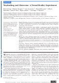 Cover page: Wayfinding and Glaucoma: A Virtual Reality Experiment.