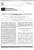 Cover page: The Absence of Gallstones on Point-of-Care Ultrasound Rules Out Acute Cholecystitis