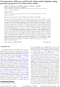 Cover page: Classification of Risso’s and Pacific white-sided dolphins using spectral properties of echolocation clicks