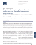 Cover page: Biospecimen Sharing Among Hispanic Women in a Safety-Net Clinic: Implications for the Precision Medicine Initiative