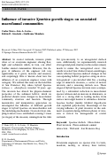 Cover page: Influence of invasive Spartina growth stages on associated macrofaunal communities