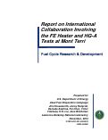Cover page: Report on International Collaboration Involving the FE Heater and HG-A Tests at Mont Terri