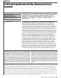 Cover page of Critical transitions in the Amazon forest system.