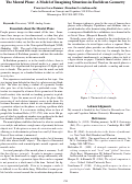 Cover page: The Mental Plane: A Model of Imagining Situations in Euclidean Geometry