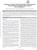 Cover page: Simulation of Methyl Tertiary Butyl Ether Concentrations in River-Reservoir Systems Using Support Vector Regression